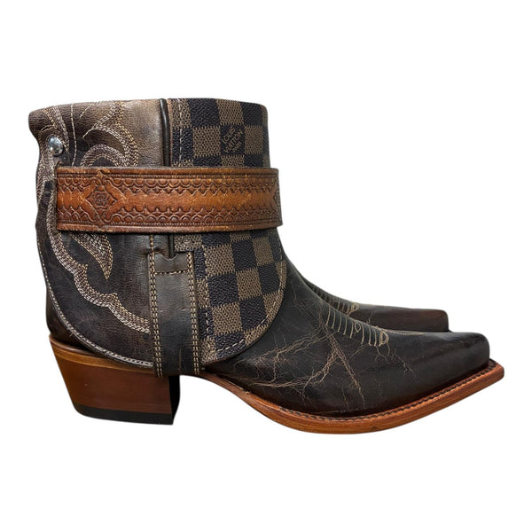 8.5 Brown Embroidered & Designer Canty Boots®