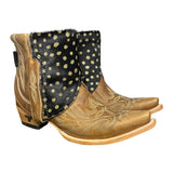 8 Embroidered Brown & Spotted Hair-on Hide Canty Boots®