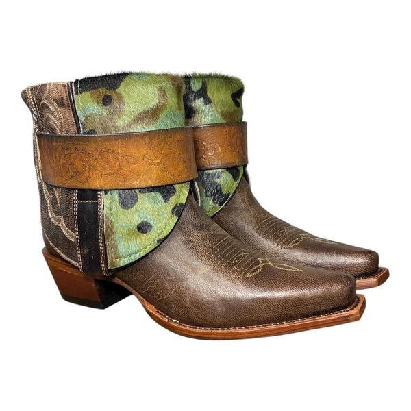 7 Brown & Camo Hair-on Hide Canty Boots®