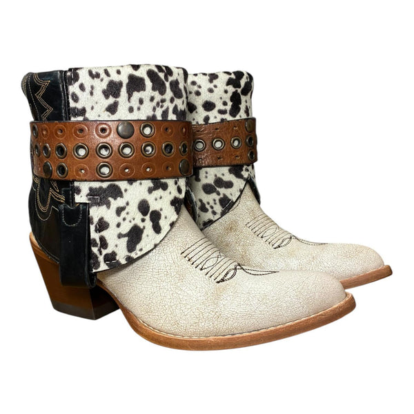 6.5 Two Toned & Spotted Hair-on Hide Canty Boots®
