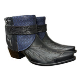 9 Embroidered Black & Quilted Leather Canty Boots®