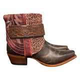 8 Red & Brown with Leopard Canty Boots®