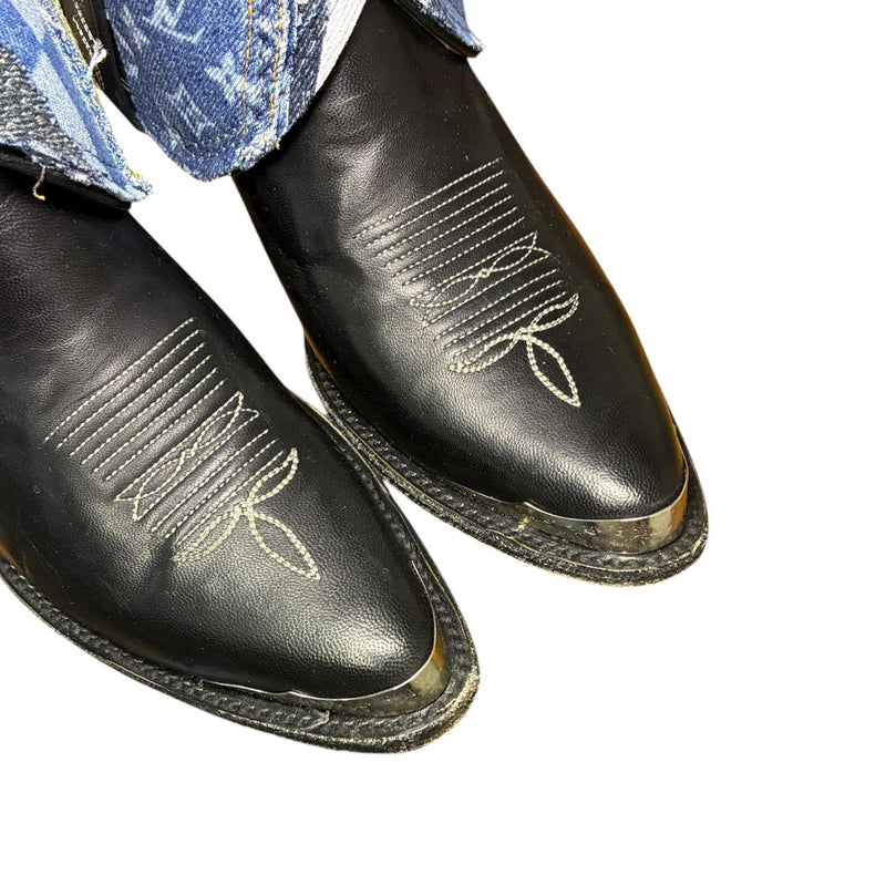 9 Black & Layered Designer Denim Canty Boots®