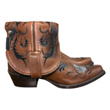 9.5 Brown & Floral Embroidered Canty Boots®