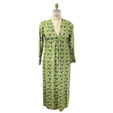 Green Leaves Abaya Dress