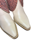 9 Pale Pink & Leopard Stacked Heel Canty Boots®