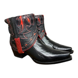 6.5 Tooled Black & Red Canty Boots®