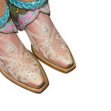 7 Pink & Multicolor Inlay Canty Boots®