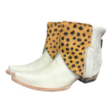 8.5 White & Spotted Hair-on Hide Canty Boots®