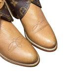 6.5 Tan Stacked Heel & Designer Canty Boots®