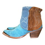 6 Two Toned Rough Out & Designer Denim Canty Boots®