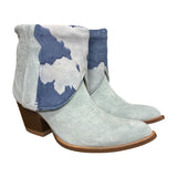 9 Baby Blue Rough Out & Blue Hair-on Hide Canty Boots®