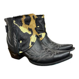9.5 Embroidered Black & Camo Hair-on Hide Canty Boots®