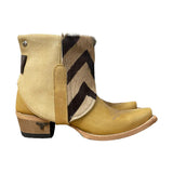 7.5 Tan & Striped Hair-on Hide Canty Boots®