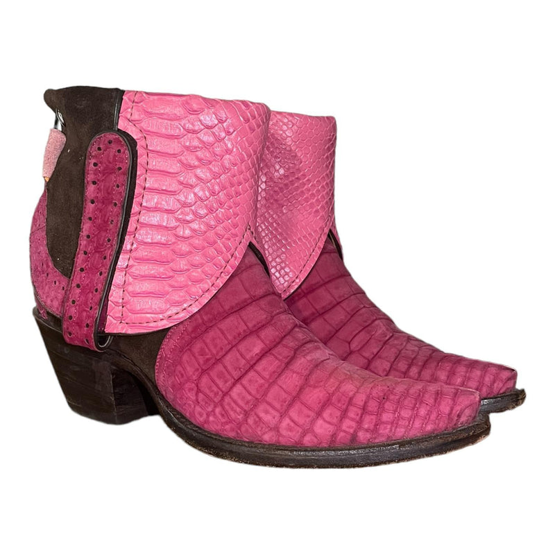 8 Exotic Pink & Rough Out Canty Boots®