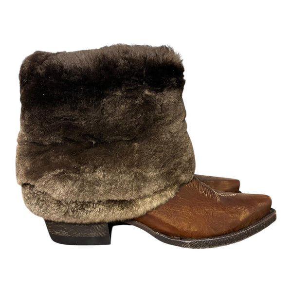 7 Brown & Shorn Beaver Fur Canty Boots®