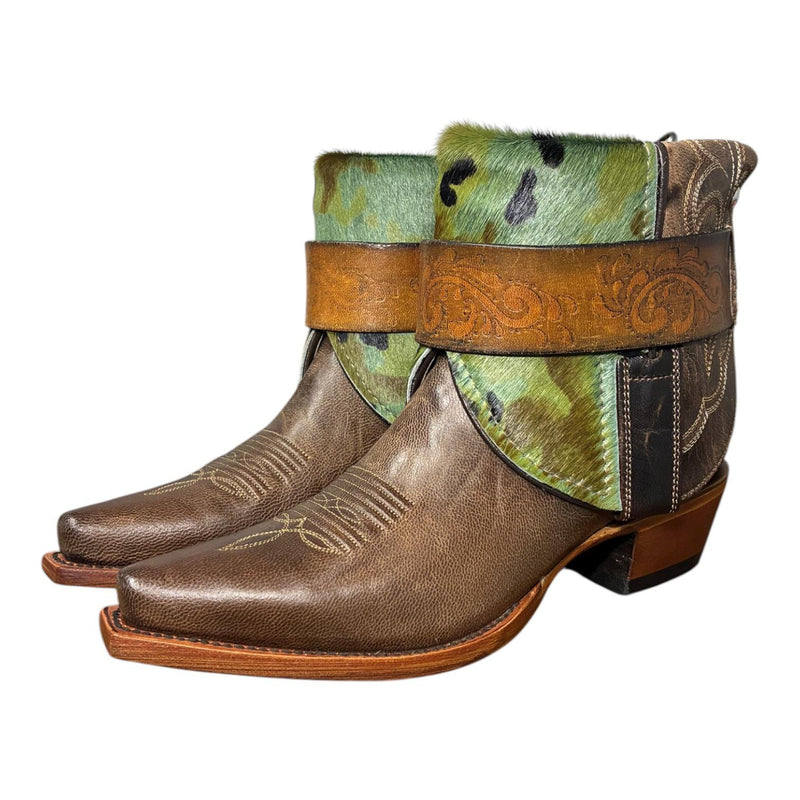 7 Brown & Camo Hair-on Hide Canty Boots®
