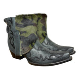 7 Embroidered Black & Camo Hair-on Hide Canty Boots®