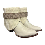 9 Cream & Lace with Designer Belt Canty Boots®