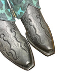 7.5 Embroidered Black & Camo Printed Leather Canty Boots®
