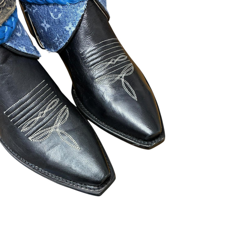 7.5 Black & Designer Denim Canty Boots®