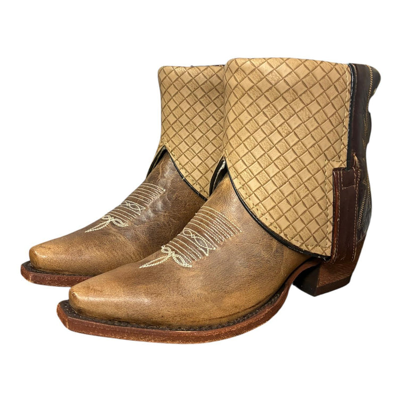 7 Brown & Quilted Leather Canty Boots®