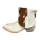 7.5 White & Spotted Hair-on Hide Canty Boots®