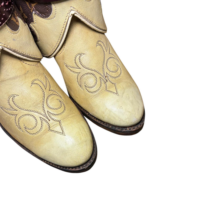 7 Cream & Designer Stacked Heel Canty Boots®