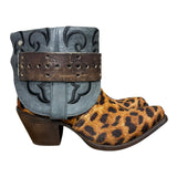 8 Leopard & Embroidered Black Canty Boots®