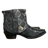 8.5 Exotic Black & Checkered Leather Canty Boots®