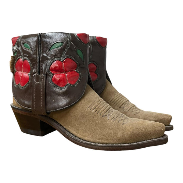 6 Brown & Red Floral Canty Boots®