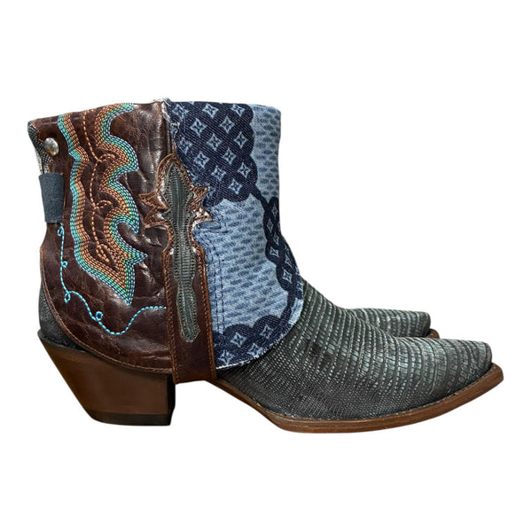 10 Two Toned Exotic & Designer Denim Canty Boots®