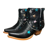 7 Black & Metallic Star Inlay Canty Boots®