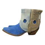 8.5 Two Toned Rough Out & Designer Denim Canty Boots®