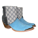 8 Gray & Baby Blue Rough Out with Designer Canty Boots®