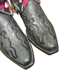 8.5 Embroidered Black & Floral Leather Canty Boots®