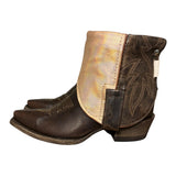 6.5 Brown & Shimmery Leather Canty Boots®