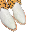 8.5 White & Spotted Hair-on Hide Canty Boots®