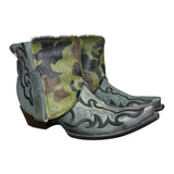 9.5 Embroidered Black & Camo Hair-on Hide Canty Boots®
