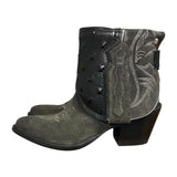 6.5 Charcoal Rough Out & Studded Black Leather Canty Boots®