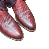7 Red & Purple Leather Canty Boots®