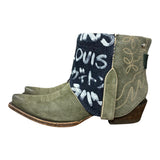 11 Green Rough Out & Designer Denim Canty Boots®