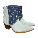 6.5 Baby Blue Rough Out & Designer Denim Canty Boots®