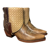7 Brown & Quilted Leather Canty Boots®