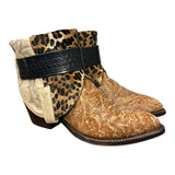 8.5 Marbled & Leopard Hair-on Hide Canty Boots®