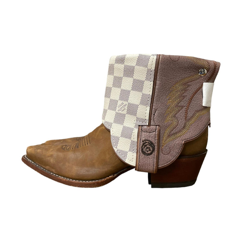 7.5 Two Toned Designer Canty Boots® with "Montana Girl" Concho