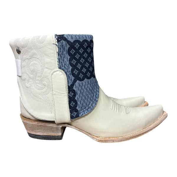 9.5 White & Designer Denim Canty Boots®