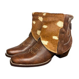7 Brown & Spotted Hair-on Hide Canty Boots®