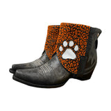 7.5 Black & Orange Leopard Canty Boots®
