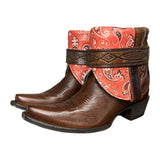 8.5 Brown & Bandana Print Canty Boots®